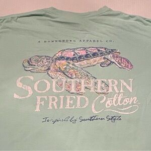 Southern Fried Cotton Sea Turtle Graphic Tee - Mint